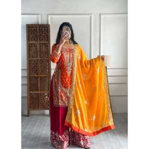 Conjunto Dupatta inferior superior para mujer de diseñador - Product Image 3