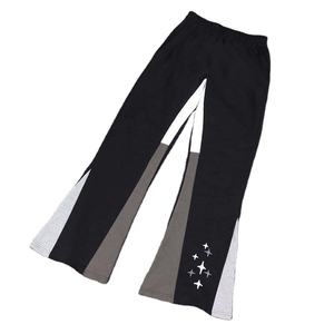 กางเกงวอร์มผ้าคอตตอนผ้าฟลีซสำหรับผู้ชายกางเกงทรงหลวมดีไซน์แบบเรียงซ้อนพร้อมโลโก้100% ออกแบบได้ตามต้องการ - Product Image 5