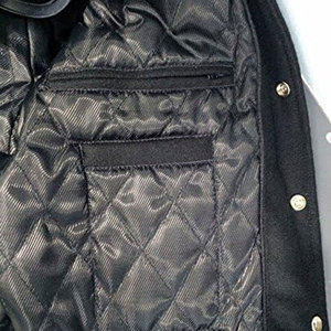 American Varsity Letterman College Baseball Bomber Satin Jacket Alpha Sorority Fraternity Greek Apparel Premium Snap <b>Button</b> - Product Image 3