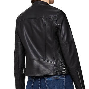 Veste de costume pour femme à manches longues, en similicuir, à franges, courte, pour l'automne, veste double couche - Product Image 2