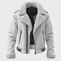 Blouson Bomber en Peau de Mouton Personnalisé pour Homme, Hiver Chaud, Polyester Respirant, Col en Fourrure, Logo Personnalisé OEM