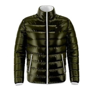 High Demand Fully Customizable Winter Puffer <b>Jacket</b> <b>Warm</b> Quilted Street Washed Full Zipper Men's <b>Jackets</b> on Wholesale Prices - Product Image 5