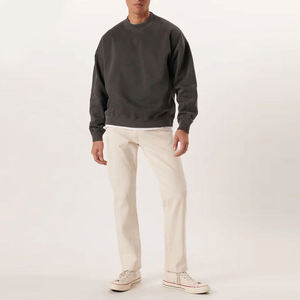 Sweat-shirt surdimensionné à col rond pour homme, en molleton épais, mélange de coton, style streetwear décontracté, fabrication OEM, fournisseur - Product Image 5