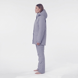 Ensemble veste et pantalon de ski imperméable pour femme Hawkey, violet, à capuche, isolant, pour la neige en plein air - Product Image 4