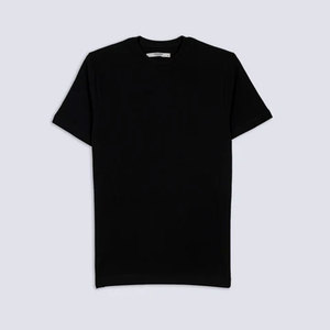 เสื้อยืดคอกลมแขนสั้นผู้ชายสีทึบแบบถักลำลองทรงปกติสีแดง - Product Image 6