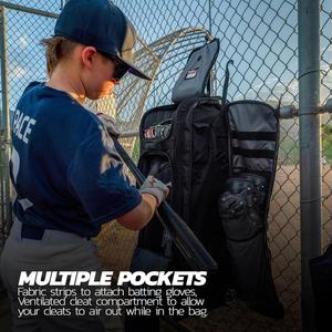 Bolsa de Lona Impermeable de Gran Capacidad con Ruedas para Equipo de Béisbol, Personalizada con Logotipo Bagnex 600D 50-70L - Product Image 4