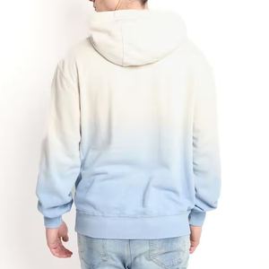 Sweat-shirt à capuche rose personnalisé en Spandex/Polyester molletonné, teint en pièce, uni, effet délavé, avec poches brodées, coupe ample, pour homme - Product Image 4