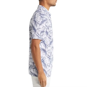 Chemises de golf pour hommes de qualité supérieure, logo sur le devant, couleur unie, blanc bleu, coton, manches courtes, été, décontractées, respirantes, séchage rapide - Product Image 3
