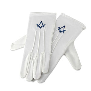 Guantes formales de algodón blanco para ceremonias, eventos rituales, uniformes fraternales, regalia, suaves y cómodos para usar en las manos. - Product Image 6