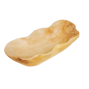 Decorative Natural Wood Fruit Salad Serving Dish Rustic Food Serving Plate for <b>Kitchen</b> Dining <b>Table</b> Centerpiece - Product Image 1