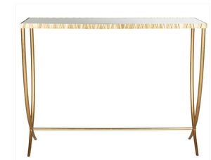 LINEA Metal <b>Console</b> <b>table</b> with Glass Top luxury Golden metal <b>console</b> <b>table</b> for living room - Product Image 4