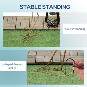 Ensemble de 2 statues de héron bleu pour jardin, 29'' et 27,5'', sculptures d'oiseaux debout pour la décoration de pelouse, patio et jardin - Product Image 6