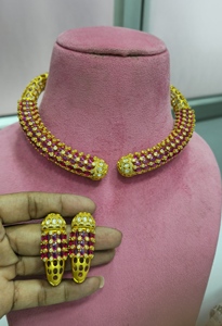Conjunto de Collar Hasli de Primera Calidad, Joyería Tradicional India Ligera, Ideal para Bodas, Festivales - Product Image 2