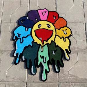 Tapis et tapis de voiture personnalisés avec logo de design tibétain, tapis d'extérieur en acrylique 3D tuftés à la main, antidérapants et découpés sur mesure pour pique-nique - Product Image 1