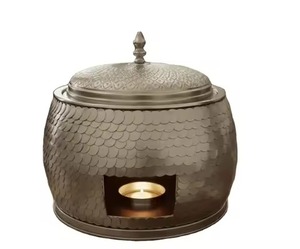 Chaffing Dish Antique Bronze Fish Scale Pattern Food Warmer Dome Lid Home Hotel Table <b>Top</b> Serving Chaffing Dish - Product Image 1