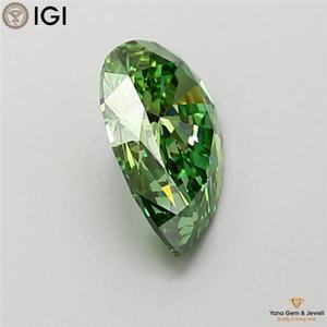 เพชรทรงลูกแพร์ 2.50 กะรัต ความใส VVS2 สีเขียวแฟนซีสดใส ผลิตในห้องปฏิบัติการโดยผ่านการรับรองจาก IGI สำหรับงานออกแบบตามสั่ง - Product Image 3