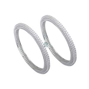 18K Gold Plated CZ Number Bangles Trendy Beaded Bracelets for Women - Product Image 4