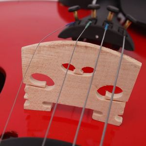 Nuovo Set Violino Acustico 4/4 con Custodia, Arco e Resina in Colore Rosso - Product Image 5