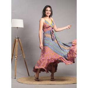 Vestido de Seda Vintage, Vestido de Verano para Mujer, Ropa sin Espalda, Ropa de Fiesta - Product Image 5