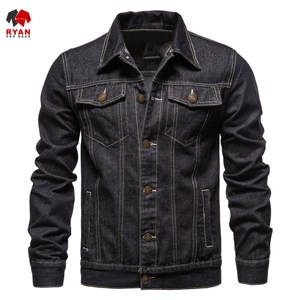 Veste en jean sur mesure de qualité supérieure pour hommes, fermeture à boutons avec impression de logo personnalisée - Product Image 5