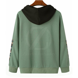 Service OEM, vente en gros, sweats à capuche d'hiver pour hommes, légers, couleur unie, polyester/coton, polaire respirant, écologique, en stock - Product Image 2
