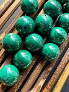 Cuentas de Piedra Malaquita Natural, Redondas, Hermosas Cuentas de Gemas Verdes, Calidad Excelente para la Fabricación de Joyería - Product Image 2