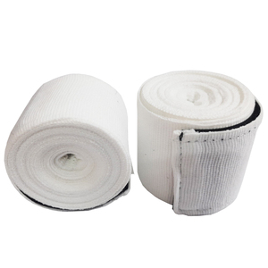 Cotton Durable Boxing Hand <b>Wraps</b> White <b>Black</b> Comfortable Fit All Seasons Training Use - Product Image 2