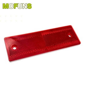 Adhesivo rojo rectangular, pequeño, reflector - Product Image 5