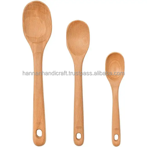 Ensemble d'ustensiles de cuisine en bambou et olive écologiques, durables, personnalisés, de luxe, en bois, 6 pièces, spatule et cuillère italiennes - Product Image 3