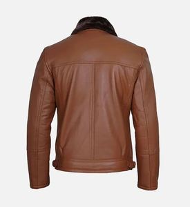 Veste en cuir pour homme la plus vendue, vente en gros, style moto, vêtements décontractés, fournisseur de mode, meilleur prix - Product Image 2
