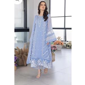 Vestidos Elegantes Pakistaníes e Indios para Mujer, Ropa Formal e Informal para Fiestas, Nuevas Llegadas, Conjuntos de Salwar Kameez y Kurti de Organza, Naturales para Eid - Product Image 3