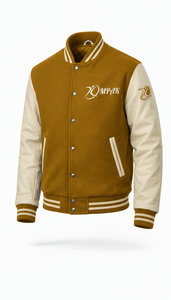 Vêtements d'extérieur unisexes de style américain vintage avec manches en cuir et broderies - Product Image 2