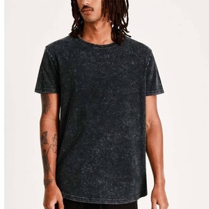 T-shirt Homme en Coton Délavé à l'Acide, Coupe et Couture Personnalisées, Design Tendance 2026 - Product Image 3