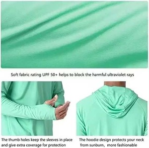 Sudadera de Pesca Unisex Personalizada con Degradado Azul, Protección UPF 50 Anti-UV, Manga Larga, Impresión por Sublimación, Secado Rápido, Impermeable y Transpirable - Product Image 6