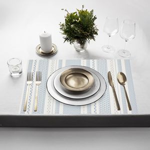 Set di 6 tovagliette reversibili 12 "x 18" in PVC e poliestere misto antiscivolo resistente al calore e allo strappo lavabile - Product Image 2