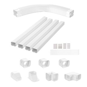 Copertura per Tubi di Condizionatori Mini Split in PVC Decorativo, 3 Pollici di Larghezza, 15,8 Piedi di Lunghezza, per 4 Condotti Diritti, Uso Domestico - Product Image 4