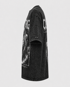 Camiseta Oversize Vintage Personalizada con Lavado Ácido, Algodón Pesado, Estampado Gráfico Streetwear Death Metal Reaper, Fabricante de Camisetas - Product Image 2