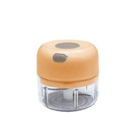 Hachoir à légumes multifonctionnel rechargeable sans fil portable semi-automatique facile à nettoyer en plastique avec récipient en acier inoxydable
