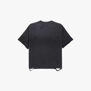 Custom Acid Wash Distressed T <b>Shirt</b> Men 100% Cotton <b>Oversized</b> Streetwear Tee Vintage Washed Blank T <b>Shirt</b> OEM ODM Manufacturer - Product Image 2
