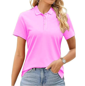 Polo de última llegada con estampado moderno para mujer, color caqui liso, atlético, transpirable, informal y personalizado. - Product Image 1