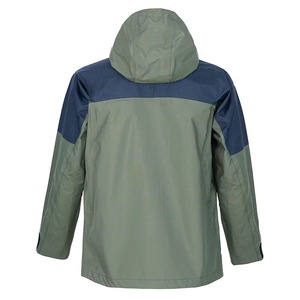 Chaqueta Impermeable para Hombre con Bloques de Color, Capucha y Cierre de Cremallera, Corte Regular, para Todas las Estaciones, Ropa de Senderismo al Aire Libre - Product Image 2