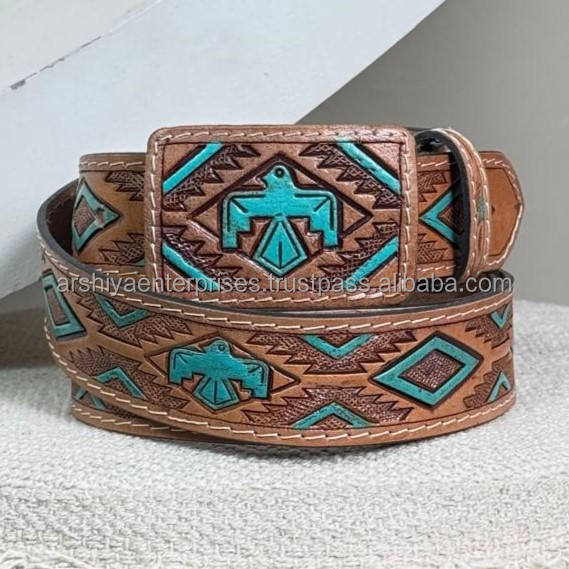 Brown With Turquoise Tooling