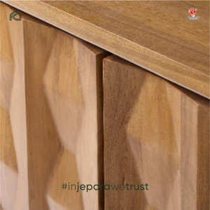 Buffet de luxe en acajou massif, credenza sur mesure pour projets hôteliers, villas et complexes hôteliers, Jepara OEM ODM - Product Image 2