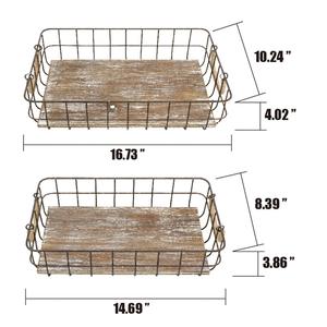 Panier de rangement métallique robuste et large, organisateur de rayonnage en fil métallique robuste - Product Image 4