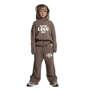 Children Stacking Sweatsuits High Quality 2 Piece Kids Flared Jogger Tracksuits <b>Set</b> Thick Warm Hoodie <b>Sweatpants</b> <b>Set</b> - Product Image 2