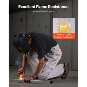Pantaloni Cargo da uomo XXL taglia resistente alla fiamma Multi-tasche abbigliamento di sicurezza colore grigio - Product Image 4
