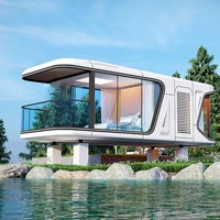 Capsule spatiale insonorisée pré-assemblée et étanche, cabine modulaire intelligente préfabriquée pour hôtel-resort, boutique et bureau à domicile
