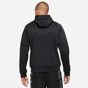 Sweat-shirt à capuche noir unisexe tendance pour homme, coupe régulière, en molleton bouclette respirant, idéal pour l'hiver – Vente en gros OEM - Product Image 3