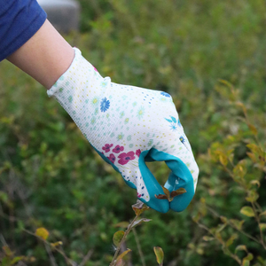 Gants de jardinage unisexes personnalisés TWI, gants de sécurité en polyester et nitrile de calibre 13 avec logo, protection élevée des mains et des bras, gants de travail - Product Image 6