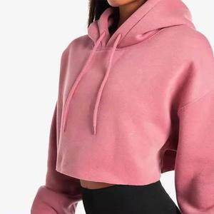 Women's Custom Pullover Mesh <b>Patchwork</b> Lined Winter Crop <b>Top</b> Hoodie New Plus Size Hip Hop Style with Hooded Collar - Product Image 2